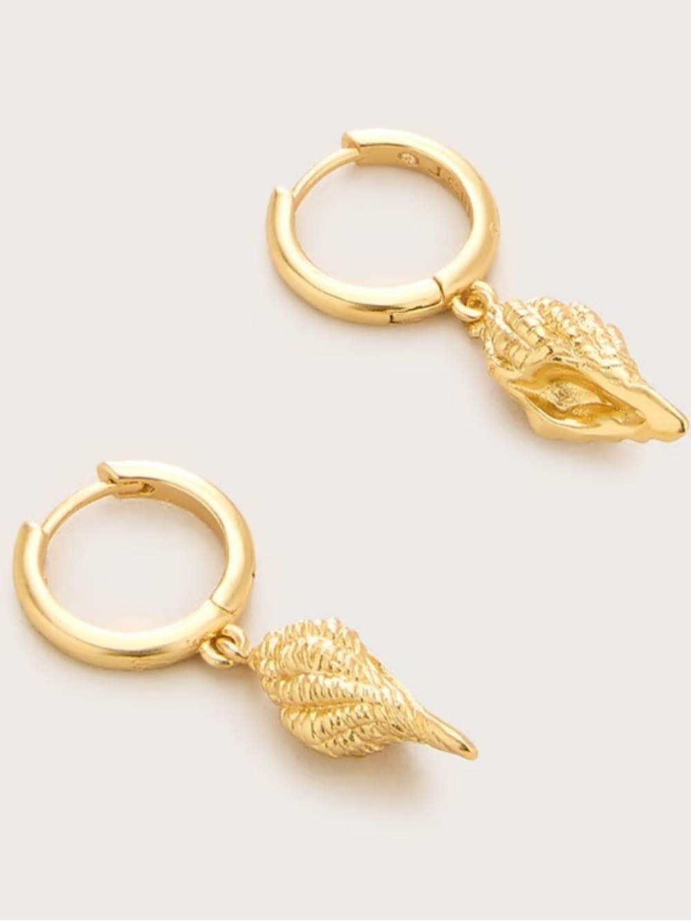 J. Crew Shell Huggie Hoop Earrings